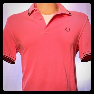 FRED PERRY Men’s Hot Pink Polo Shirt